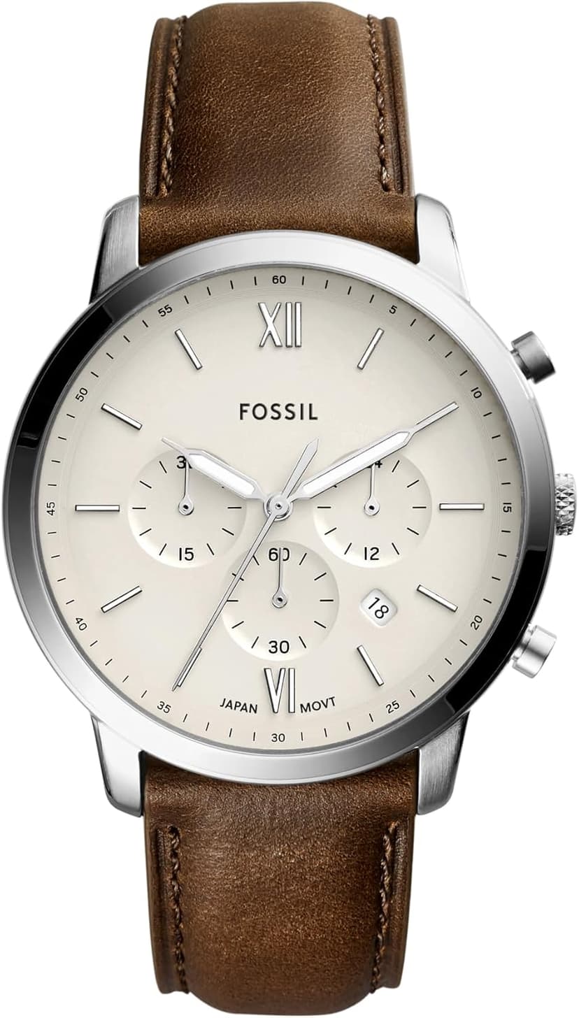 Fossil Men's Neutra Quartz Stainless Steel and Leather Chronograph Watch