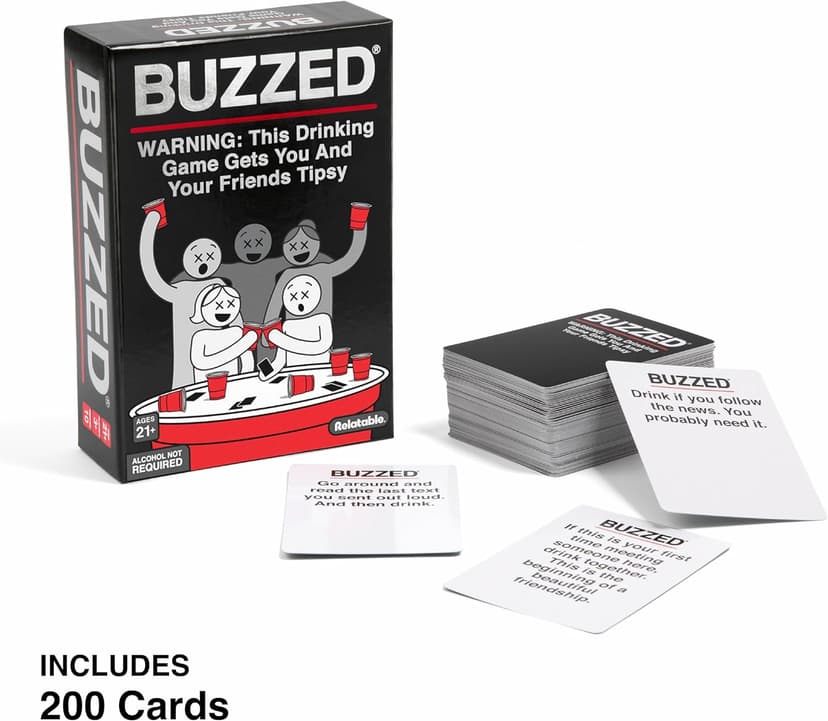 WHAT DO YOU MEME? Buzzed: Hilarious Party Game with 200 New Cards – The Ultimate Drinking Card Game for Adults, Perfect for Game Night, Adult Fun, Good Times, and Unforgettable Bachelor Party Laughs