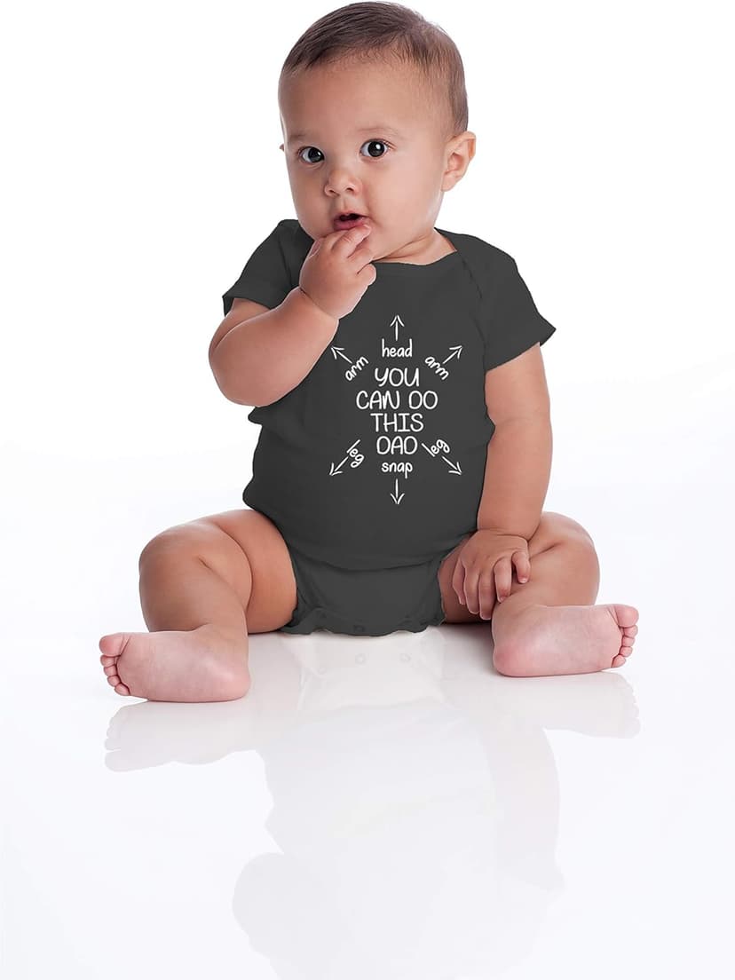 You Can Do This Dad - Funny Baby Essentials Bodysuit - Cute Baby Girl Clothes Newborn Boy Outfit (Newborn, Black)