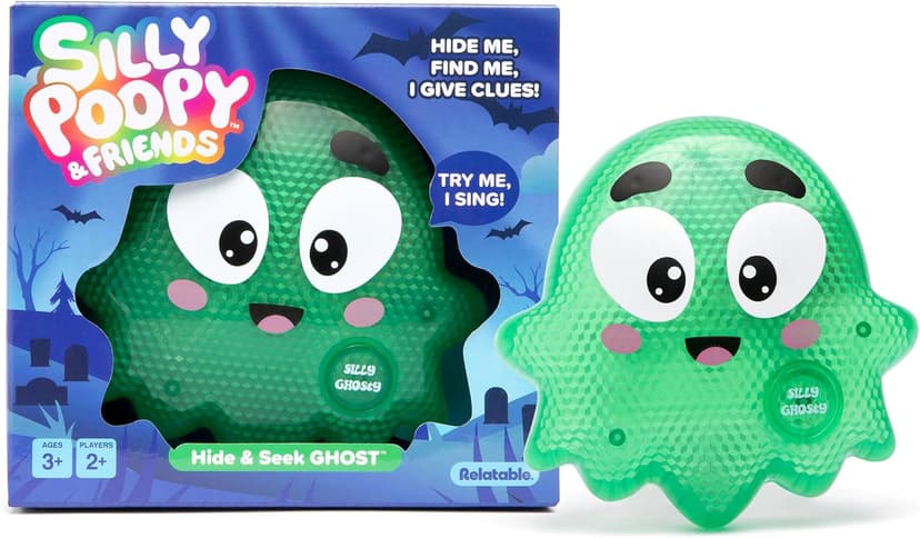 Silly Poopy & Friends™ Hide & Seek Ghost™ by Relatable, The Kid-Friendly Hide & Seek Game, Great Toddler Toys for Learning & Play, Fun Toddler Halloween Toys and Kids Halloween Games
