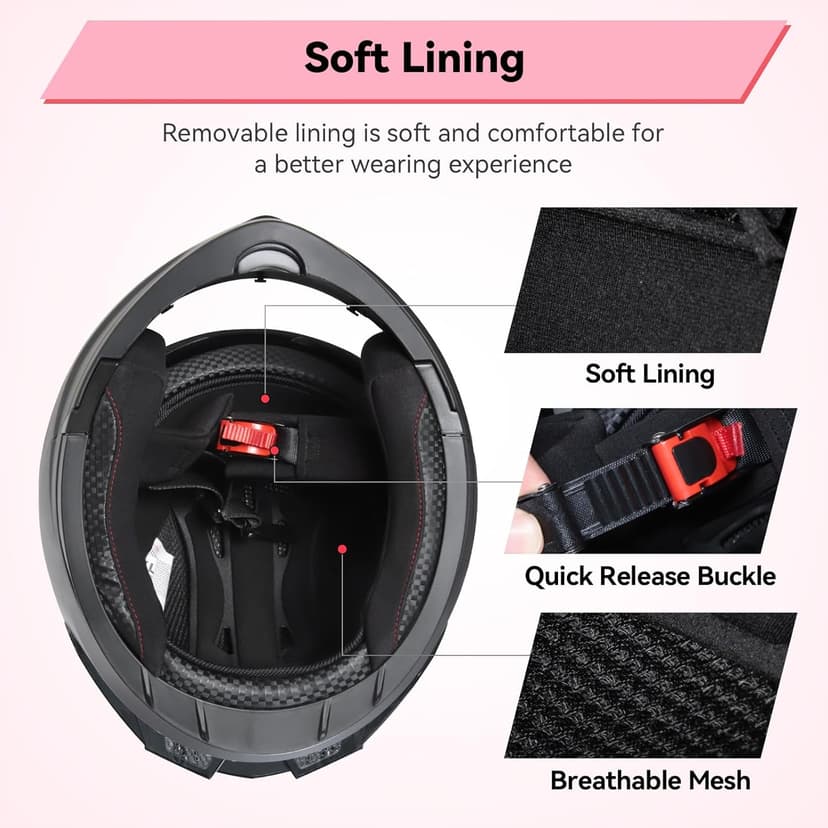 Adult Modular Motorcycle Helmets, DOT Approved Flip up Dual Visor Full Face Helmet for Men Women Moto ATV UTV Snowmobile ADV Four Wheeler Street Bike with Gloves & Mask