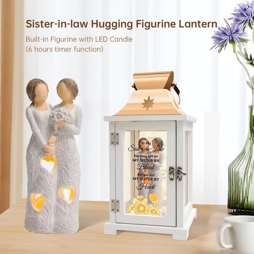 Sister in Law Gifts, Gifts for Sister in Law Birthday Christmas Mother's Day Wedding Gifts Lantern
