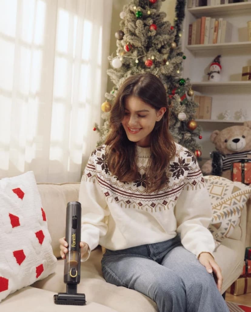 Fanttik Slim V10 APEX Cordless Car Vacuum, 4-in-1 Portable Mini Handheld Vac, 19kPa Suction Power, Upgraded Smart Digital Display, 2 Suction Modes for Small Jobs, Car, Office Desk, Keyboards (Black)