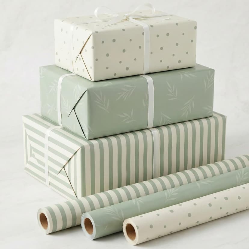 Quality 17 X 120 in Rolls for Wedding, Birthday, Baby Shower and Christmas - Add a Touch of Magic to Every Gift You Wrap ZICOTO Beautiful Gift Wrapping Paper Rolls for All Occasions - Set of 3 B0DBLFHLMJ