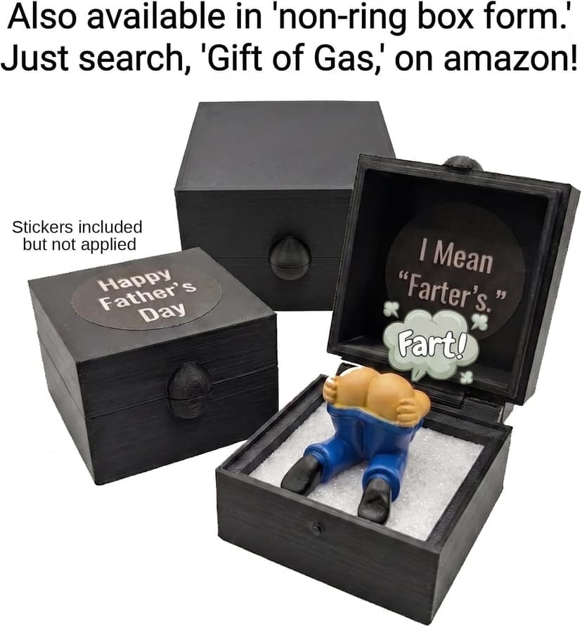 The Moon Ring®© "It Farts When You Open it! Prank Gag Gift (Ring Box with Farting Butt, no Ring) AS SEEN ON THE Bachelorette, Handmade in the USA B01KR3SAIS