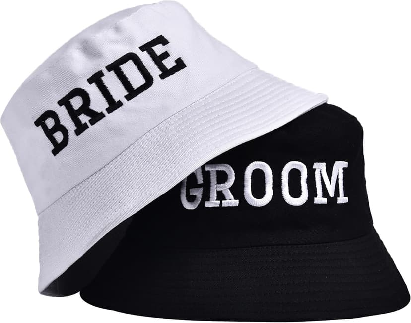 Bride Bucket Hat for Bachelorette Party Embroidered Sun Hat Bridal Shower Bride to be Gift White