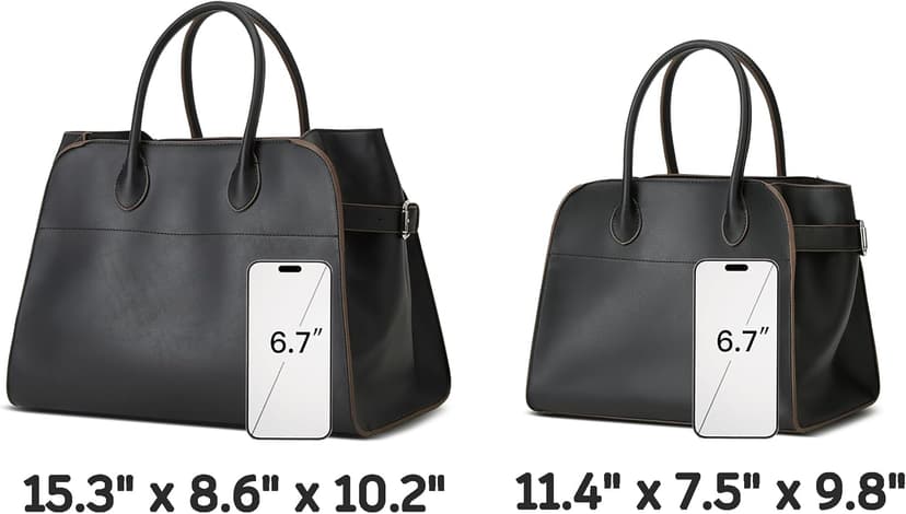 Yafirgeer Vegan Leather Tote Bags for Women Large Tote Retro Top-handle Bag Trendy Work Bag PU Leather Purses