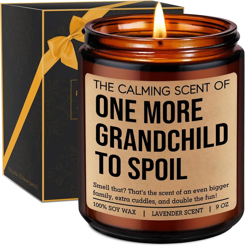 Miracu One More Grandchild Candle, Pregnancy Announcement for Grandparents, Baby Announcements Ideas, Pregnancy Reveal to Parents, Funny 2nd, Second Baby, Grandparents Again Gifts for Grandma Grandpa