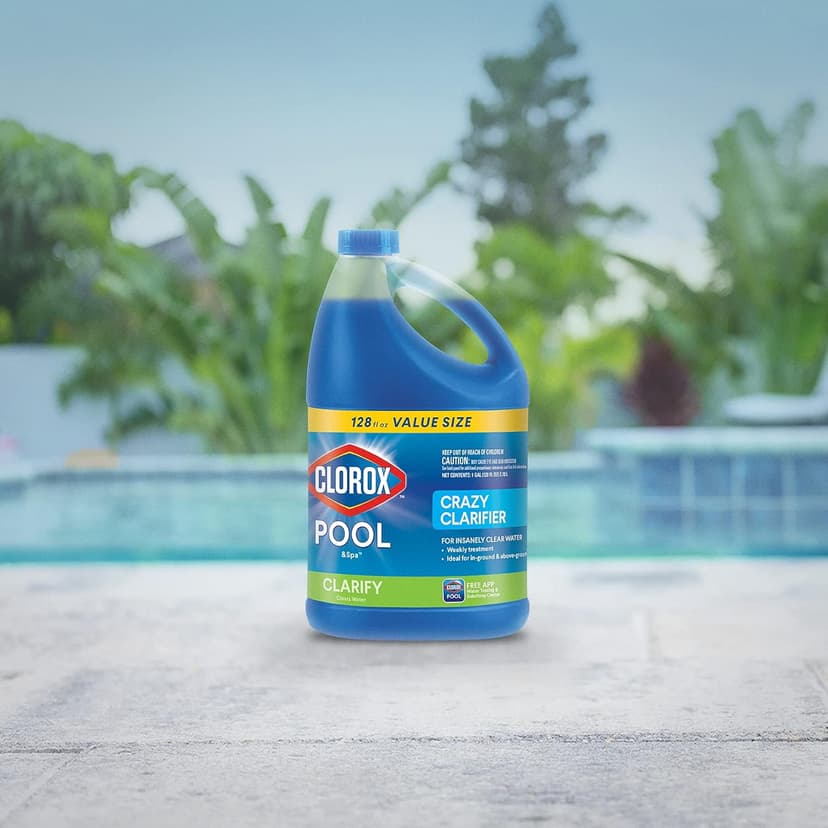 Clorox® Pool&Spa™ Swimming Pool Crazy Clarifier, Creates Crystal Clear Pool Water, 128 Fl Oz (Pack of 1)