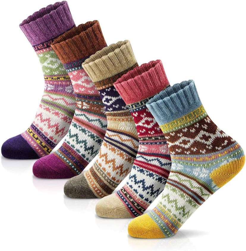 Breathable Premium Wool Blend,Stretchy Cuffs,Cozy House Socks,Outdoor Winter & Boot Socks,Gifting & White Elephant Exchanges FYC Socks for Women Winter Thick Warm Wool Socks Cozy Crew Christmas Gift B07YFLTR2L