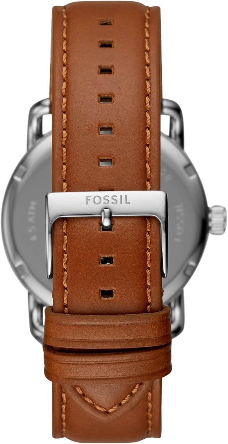Fossil Men's Copeland Quartz Stainless Steel and Leather Three-Hand Watch