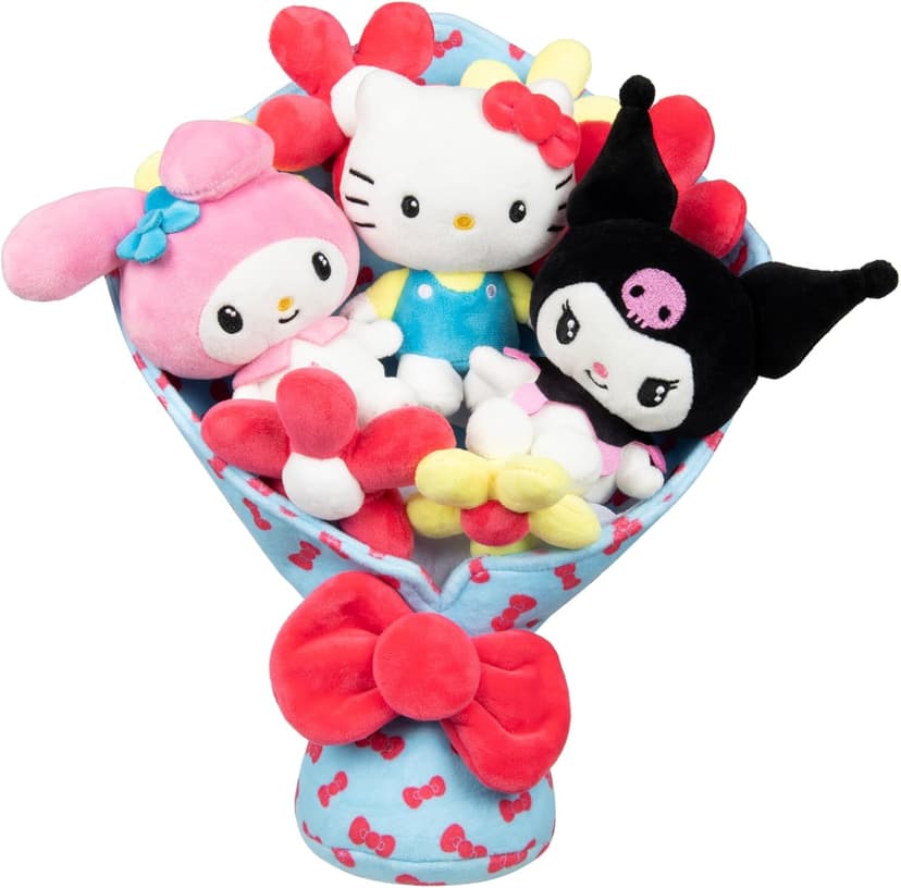 Jazwares Hello Kitty and Friends - 12-inch Plush Celebration Bouquet - 9 Plush Included - Officially Licensed Sanrio Product from