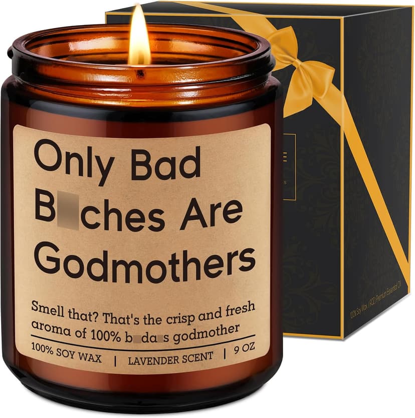 Fairy's Gift Candles, Godmother Gifts, God Mother Proposal Gifts for Women Best Friends, Godparent Day Christmas Godmother Proposal, Godmom Presents, Funny God Mom Presents for Her Bestie Sister Aunt