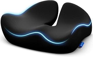 ZIKEE Pioneering Seat Cushion for Pressure Relief, Ergonomic Office Chair Cushion for Sciatica, Back, Hemorrhoids & Tailbone Pain Relief, High-Density Memory Foam Car Seat Cushion with Anti-Slip Base