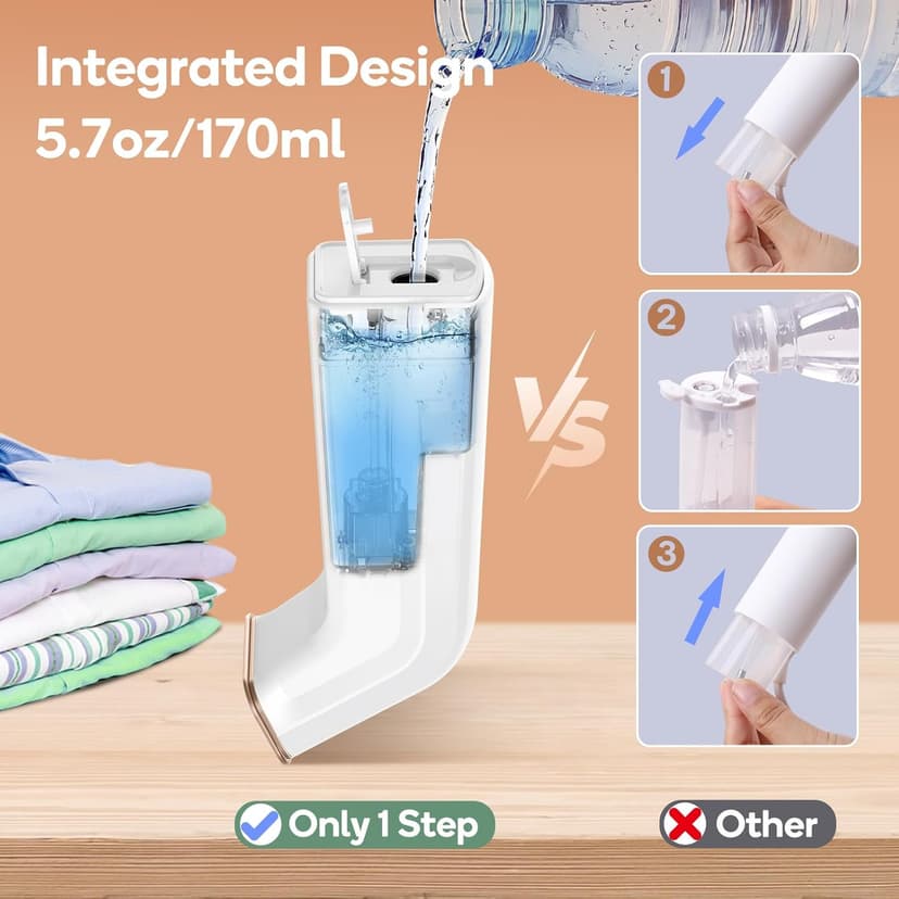 Travel Steamer For Clothes,100V-240V Dual Voltage Steamer & Iron 2 In 1,Integrated 170ml Tank 25s Fast Heat-Up,1.2lbs Portable Fabric Iron,Handheld Steaming Wrinkles Remover For Garments(In 4 colors)