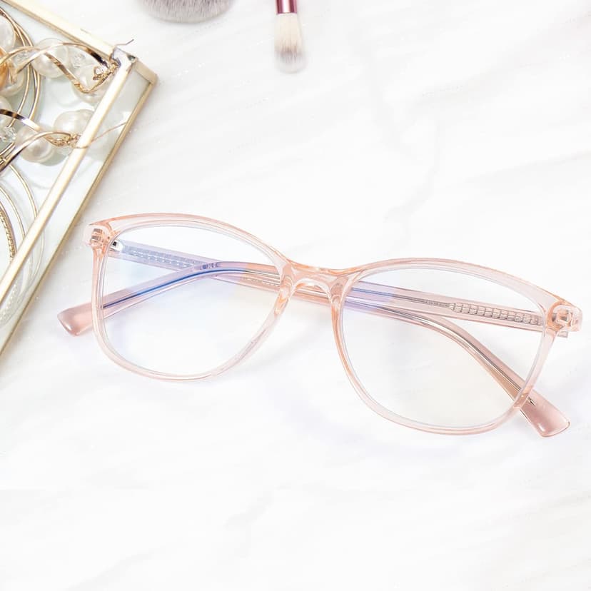 Madison Avenue Square Vintage TR90 Blue Light Blocking Reading Glasses for Women, Anti Eyestrain/Glare Computer Readers