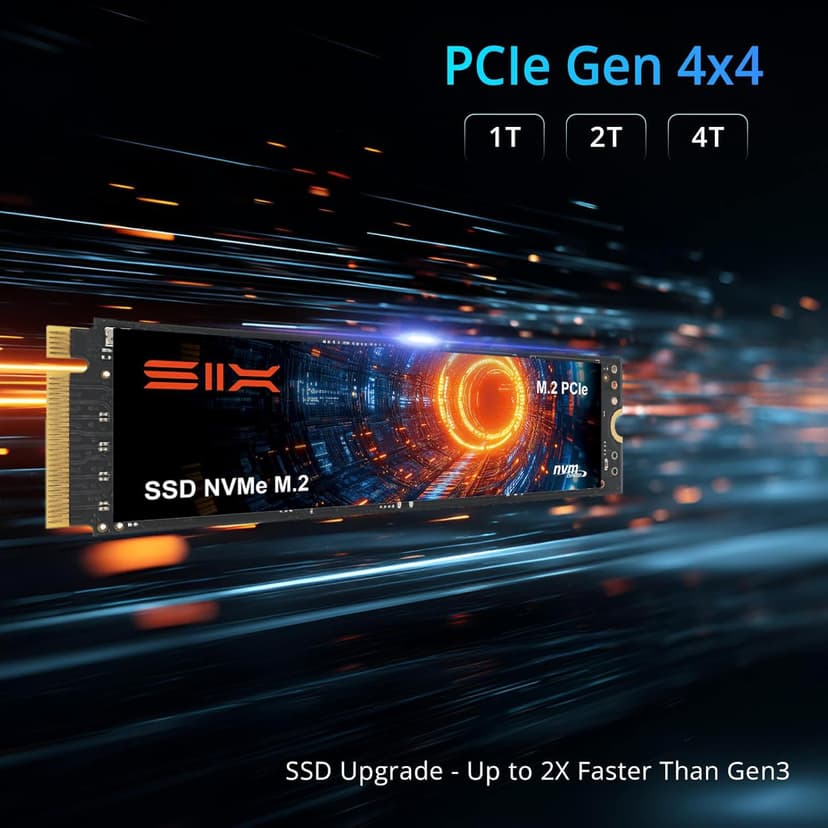 SIX NVME M.2 SSD PCIe 4.0-1TB m.2 2280 ssd, Read UP to 7350MB/s 1TB for Gaming PS5 Memory Storage Expansion with Heatsink, Internal Solid State Hard Drive PCIe gen 4x4 Nvme for Laptop Desktop pc
