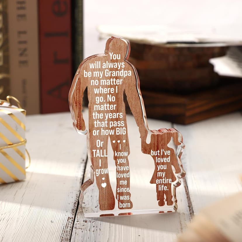 Christmas Best Grandpa Ever Gifts to My Great Grandpa Father's Day Grandparents Gifts Granddad Papa Plaque Sign Grandpa Gifts from Granddaughter Grandpa Birthday Fathers Day Idea Gifts B0DZ6WD7QJ
