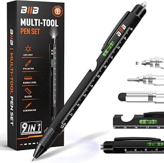 Christmas Mens Gifts for Him Dad Husband, White Elephant Gifts for Adults, Dad Gifts Gadgets for Men BIIB Mens Stocking Stuffers Gifts for Men Teens Adults 9-in-1 Multitool Pen B081381JD4