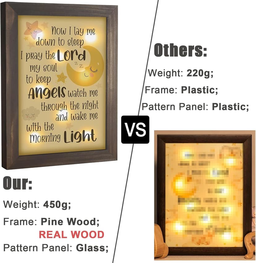 Baptism Gifts for Baby - Christening Gifts for Girls and Boys, Nursery Decor Night Light - Now I Lay Me Down to Sleep