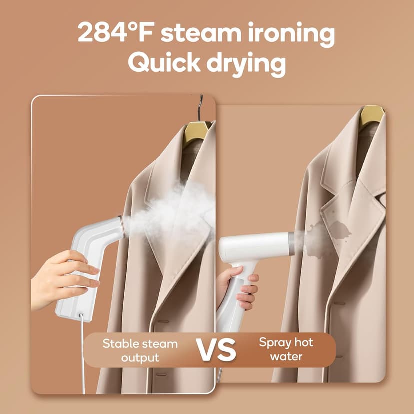 Travel Steamer For Clothes,100V-240V Dual Voltage Steamer & Iron 2 In 1,Integrated 170ml Tank 25s Fast Heat-Up,1.2lbs Portable Fabric Iron,Handheld Steaming Wrinkles Remover For Garments(In 4 colors)