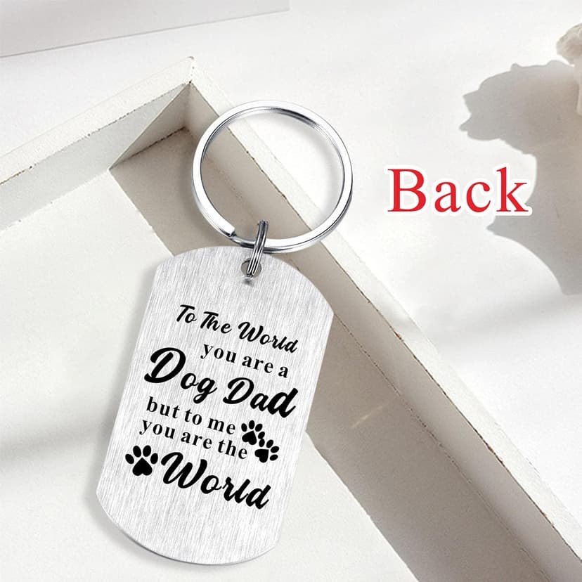 Alotozo Dog Dad Gifts for Men - Christmas Gifts from Dogs to Daddy - Drive Safe Dad Keychain - From Puppy to Daddy Stocking Stuffer - Dog Lover Gift for Father