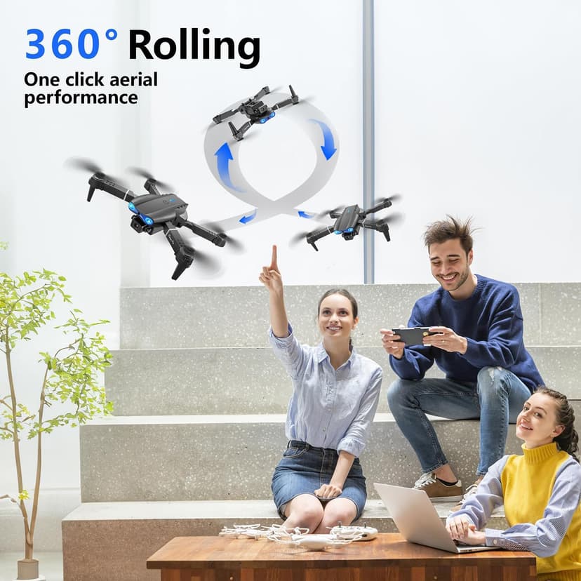 E99 Drone With Camera, Foldable RC Quadcopter Drone,Remote Control Drone Toys For Beginners Men's Gifts Indoor And Outdoor Affordable UAV Christmas Halloween Thanksgiving Gifts