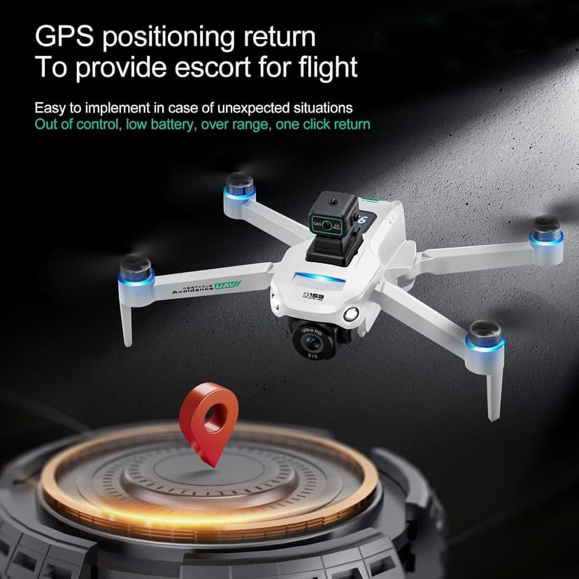 4K GPS Drone with Camera for Adults - 5G Remote Controller with 5.9 Inch Screen,Under 249g,Obstacle Avoidance, 60 Min Flight, Foldable Drone for Adults Beginners.(white)