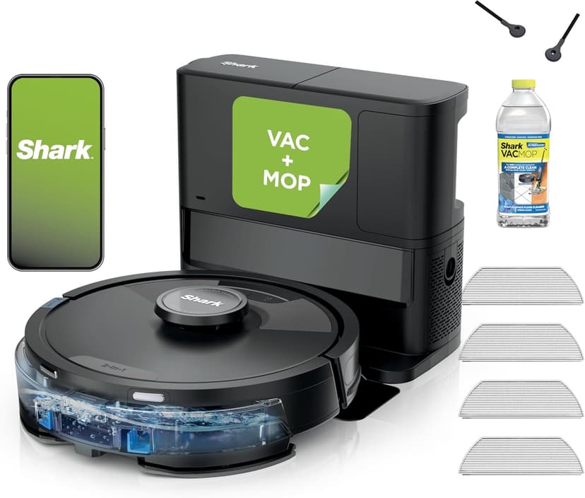 Shark Matrix Plus Robot Vacuum and Mop with Self-Empty HEPA Base, Sonic Mopping, Matrix Clean, Home Mapping, HEPA Bagless Self Empty Base, CleanEdge, for Pet Hair, UR2650WS
