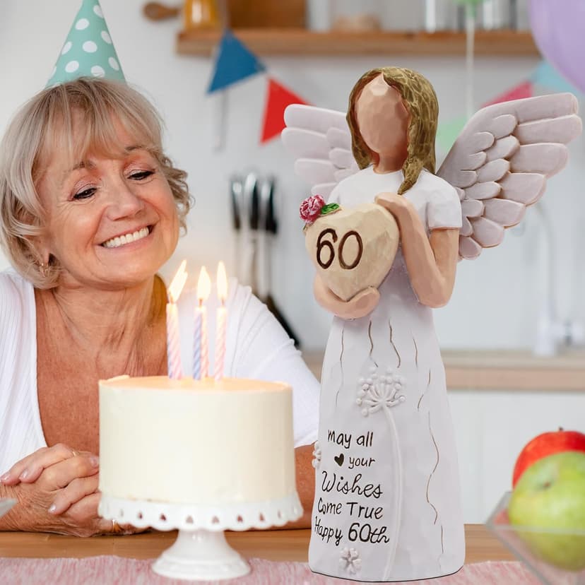 60th Birthday Gifts for Women, Gifts for 60th Birthday Women, Sculpted Hand-Painted Figurine