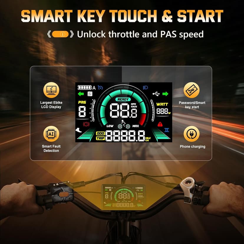 FREESKY Ranger AIR Dual Motor Electric Bike for Adults, 3500W 200NM Fast Ebike,105Miles Long Range E Bike,Full Suspension Electric Mountain Bike, 26'' Fat Tire Electric Bicycle for Man Womens Hunters