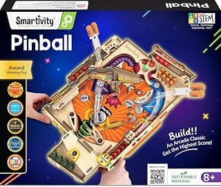 Smartivity DIY Pinball Machine Toy for Ages 8-99 Year Old | Award Winning Arcade Game for Boys & Girls | Birthday Gift Ideas for Kids & Adults | STEM Toys I Fun Family & Party Game