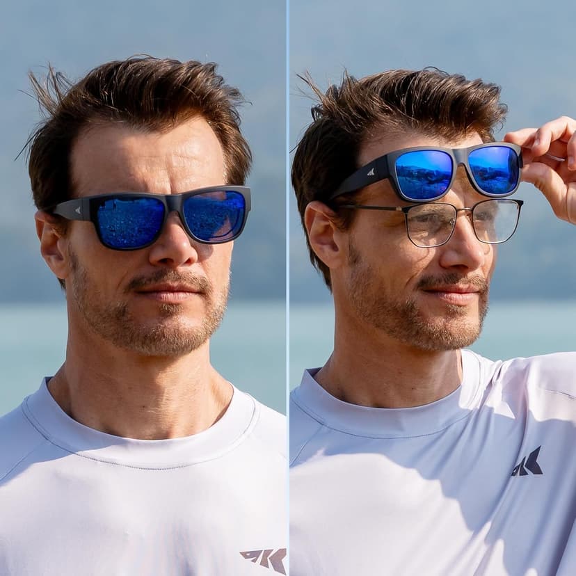 KastKing Chariton Fit-Over Polarized Wrap Around Over Sunglasses for Men and Women, Ideal for Driving Fishing Cycling Running