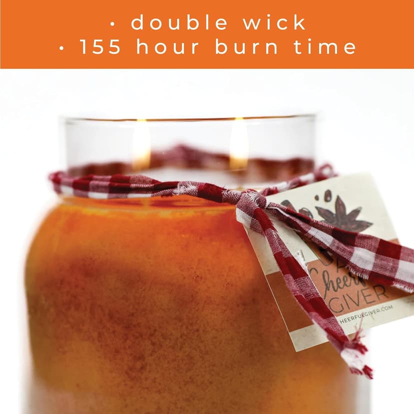 A Cheerful Giver — Orange Cinnamon Clove - 34oz Papa Scented Candle Jar with Lid - Keepers of the Light - 155 Hours of Burn Time, Gift for Women, Orange B005S4LKNO