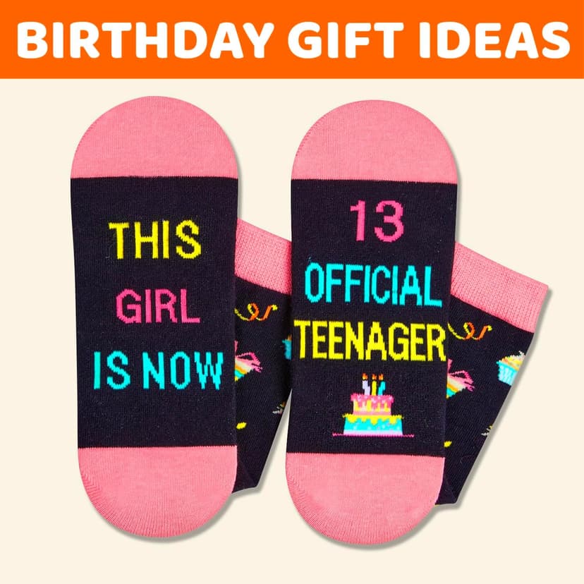 HAPPYPOP Official Teenager Girl Birthday Gifts - 13 Year Old Teen Girls Sock Gifts