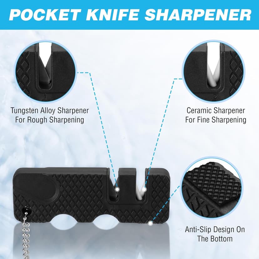 FLISSA Fillet Knife Set with 5"/6"/7"/9" Fillet Knives, Sharpener, Protective Sheath, Portable Roll Bag, Gifts for Fishermen, Saltwater & Freshwater Use