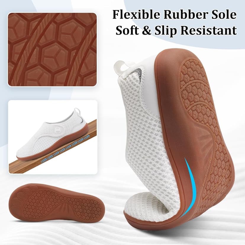 Scurtain Womens Walking Shoes Comfortable Wide Diabetic Shoes Adjustable Zero Drop Edema Shoe Breathable Neuropathy Nursing Shoes Casual Wide Width Sneakers