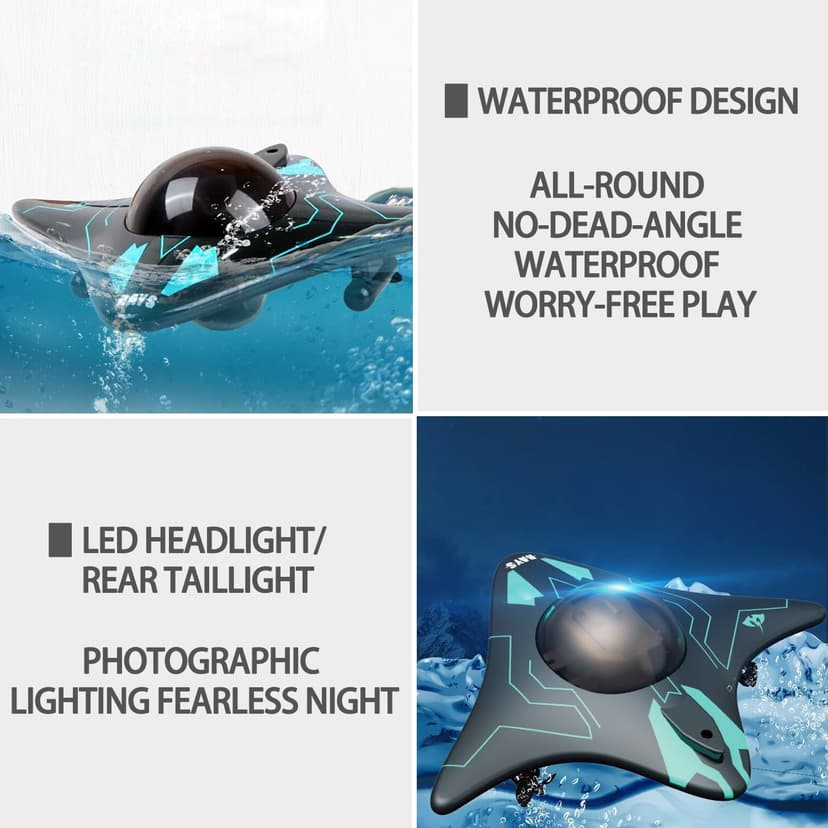 Losbenco RC Boat with Camera - 6 CH Waterproof Remote Control Boat for Pools & Lakes, App Control for iOS & Android, Real-Time Photography, Toys for Adults & Kids Ages 8+
