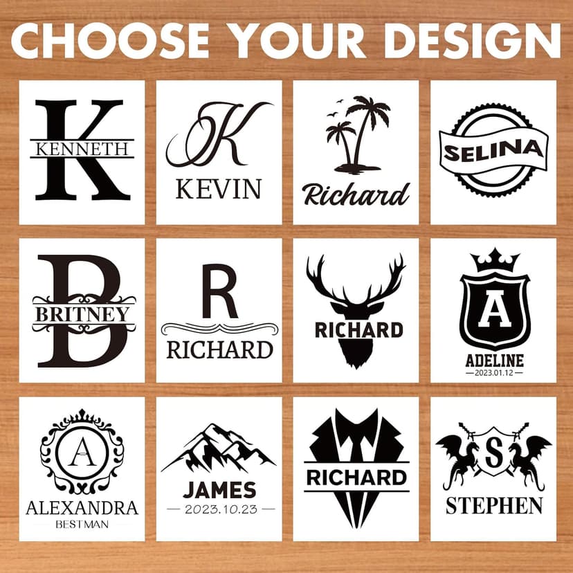 Personalized Wooden Whiskey Glasses, Custom Engraved Charred Bourbon Gifts for Men Who Have Everything, Drinking Glass, Personalized Birthday Christmas Gifts for Men Dad Husband Brother Boss