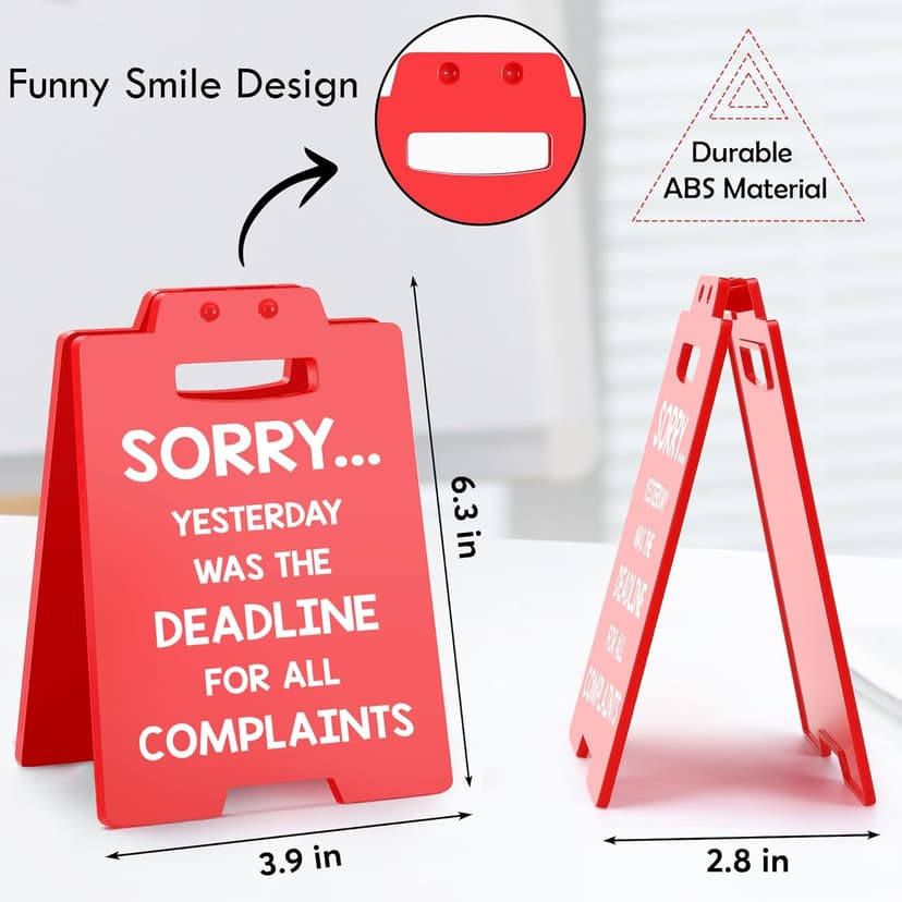 Funny Office Decor Christmas Boss Gifts for Women Men White Elephant Gag Gifts for Female Male Boss Lady Manager Supervisor Coworkers, Nurses Teacher Principal Xmas Gift Cubicle Accessories Red Sign