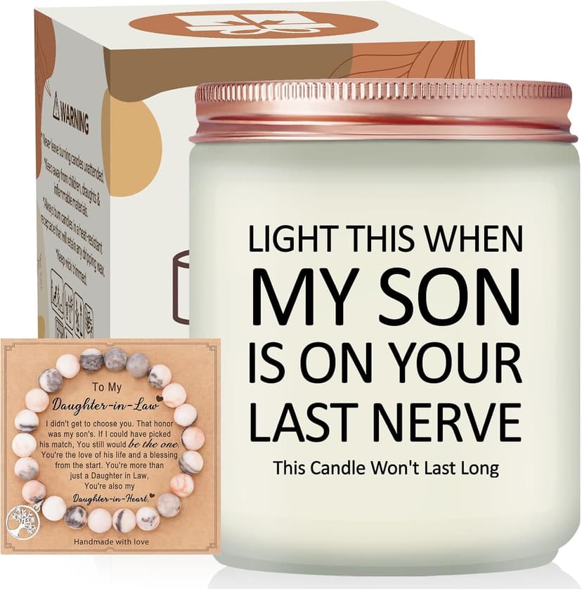 Mothers Day Gifts for Daughter in Law from Mother in Laws, Lavender Scented Soy Candle Daughter in Law Gifts, Christmas Wedding Birthday Gifts Candle B0DB8CL6PP