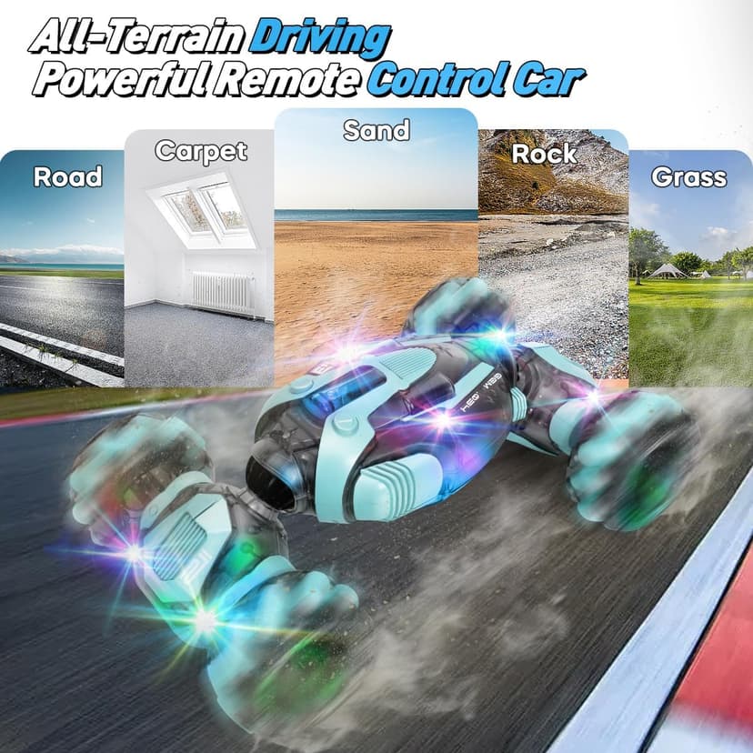 ZMMB Gesture Sensing RC Stunt Car - Best Gifts for Boys 6-12 Year Old 360° Rotating 4WD Remote Control Transform Hand Controlled Car Birthday Presents for Kids Age 7 8 9 10 11 yr B0D4C54FWX