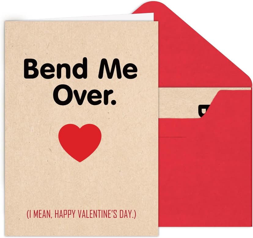 Naughty Husband Valentines Day Card, Bend Me Over Calentines Day Card for Him Boyfriend Husband Fiance, Raunchy Husband Valentines Card from Wife, Funny Valentines Gifts for Men