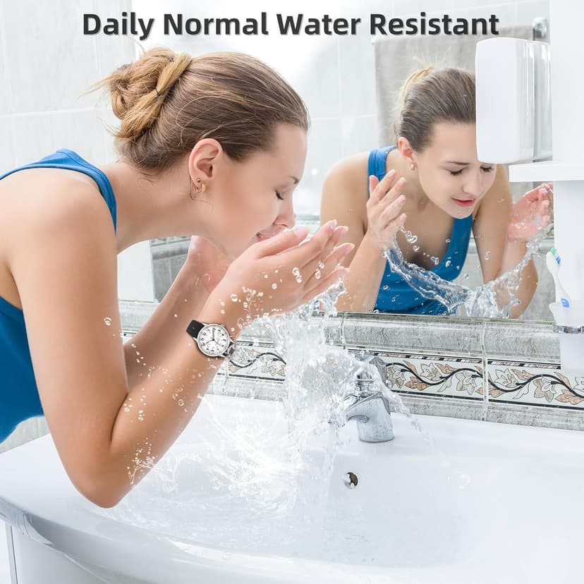 TWOPTION Nurse Watch for Women Waterproof Analog Silicone Watch with Second Hand Nursing Watch