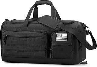 G4Free 3-in-1 Travel Duffle Bag for Men and Women, 50L Large Gym Sports Bags Tactical Military Duffle Backpack with Shoes Compartment and Wet Pocket (Black)
