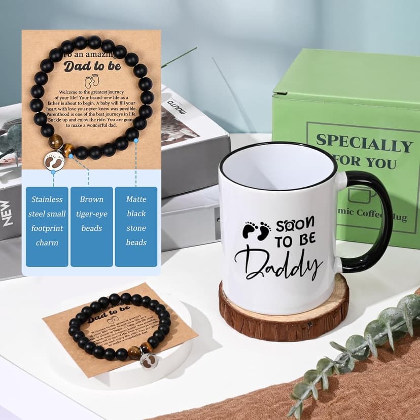 YHRJWN New Dad Gifts, Christmas Gifts for New Daddy, Father to Be Gift, Expectant Dad Gift, Soon to Be Daddy Set
