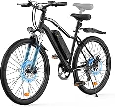 Electric Bike - Electric Bike for Adults 500W, Up to 55 Miles, 20MPH Electric Mountain Bike, 26'' Tires Lightweight E-Bike for Commuting Mountain Road Sand