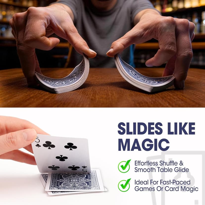 Playing Cards, 26 Decks of Cards Bulk Standard Size Poker Cards, Perfect for Classic Card Games, Party Games, Blackjack, Card Games for Families & Magic Performances (Red/Blue)