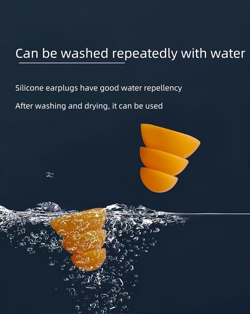Banded Earplugs for Shooting 29dB NRR - Noise Cancelling Reusable Silicone Ear Plugs for Sleeping, Concerts, Work & Sports - Lightweight 3-Pack (Orange/Blue/Black)