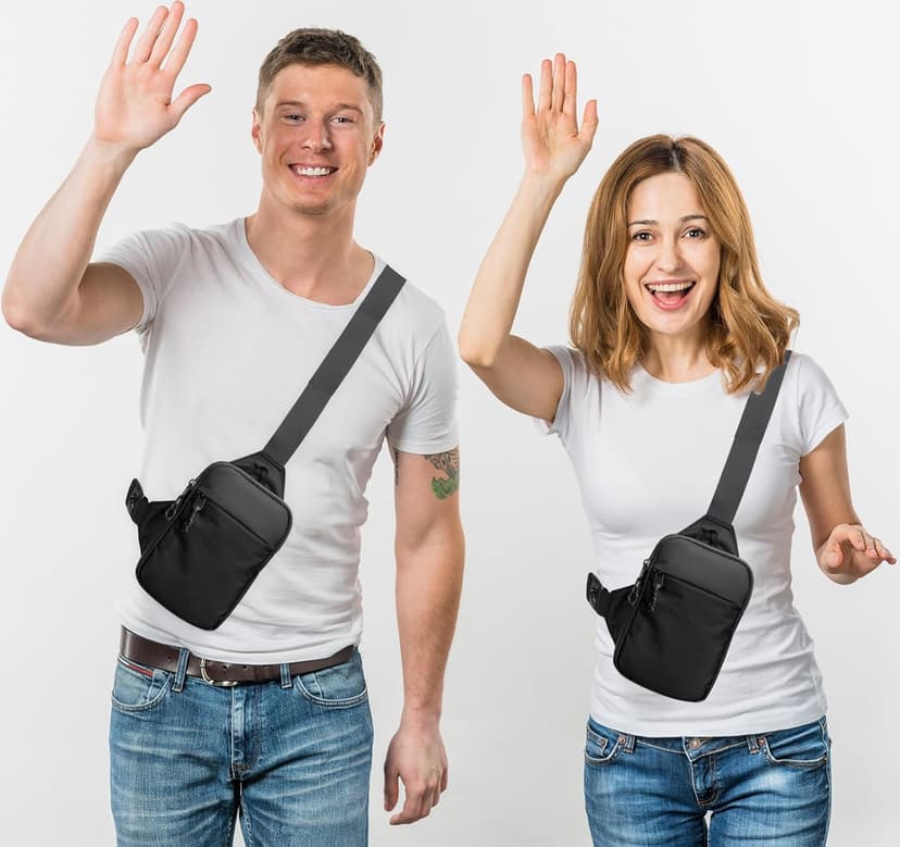 higouta Mini Sling Bag for Men Women, Small Crossbody Casual Utility Chest Phone Bag for Travel Workout